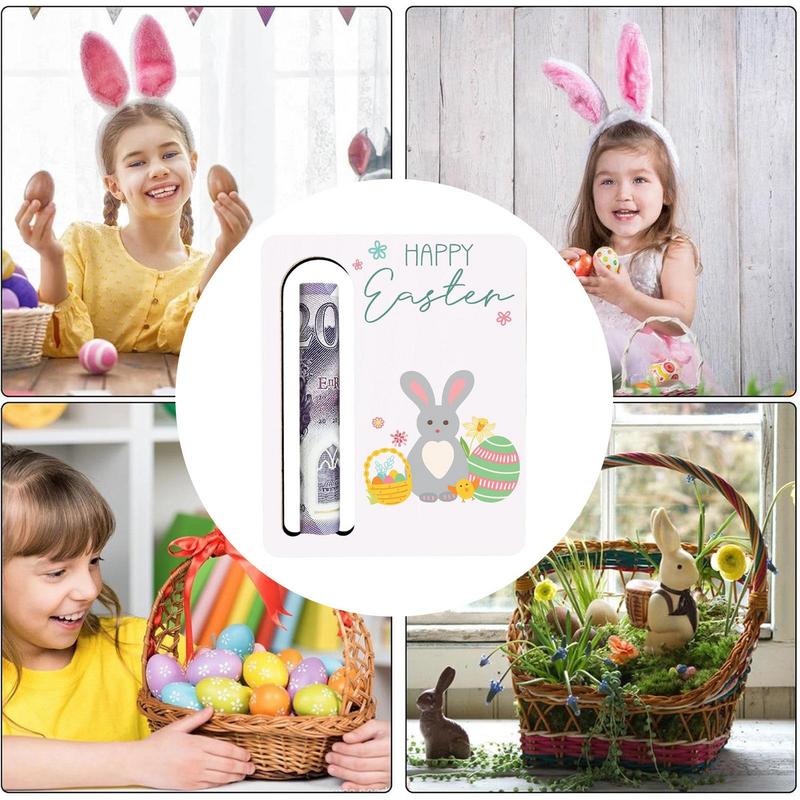 Cute Colorful Wooden Card Sleeves Comfortable feel and strong durability Portable Easter Basket Stuffer For Children And Adults