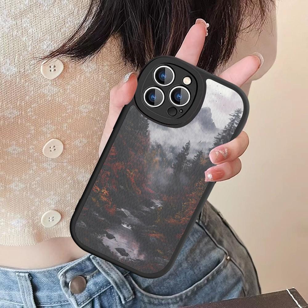 Forest Landscape Phone Case Hard Leather For IPhone 18 16 15 14 13 12 Mini 11 14 Pro Max Xs X Xr 7 8 Plus Fundas