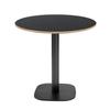 Round Table Ø 70 Cm - Round Model Black Wooden Edges