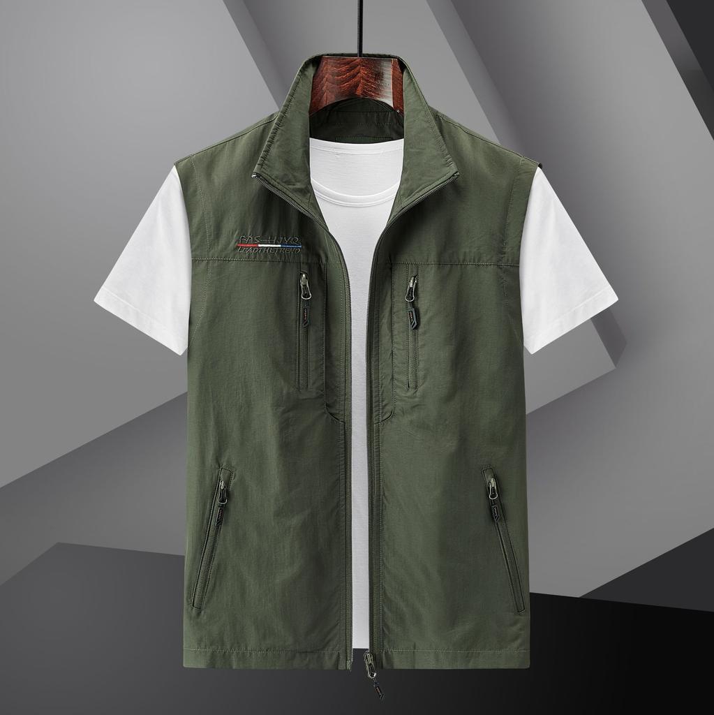 Outdoor Quick -Drying Vest Men 'S Summer And Autumn Multi -Pocket Thin Tooling Vest Plus Size 6xl Casual Jacket