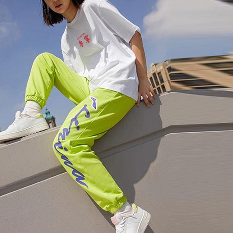 Футболки Li Ning Унисекс Белые С Круглым Вырезом Умеренный Прямой Крой AHSR737-1