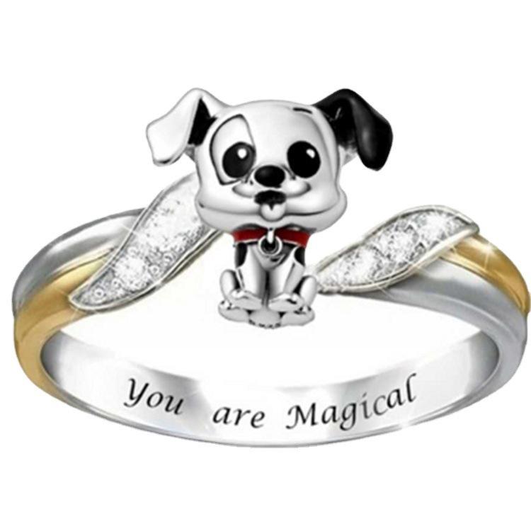 Chenrui Двухцветное кольцо из сплава с пчелой и западным бриллиантом