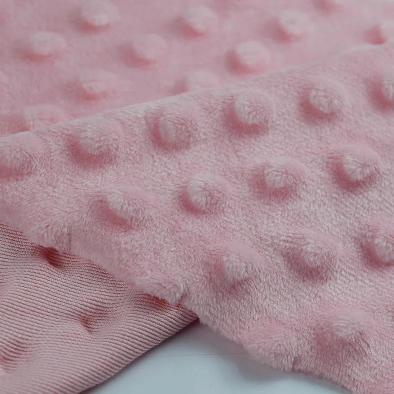 1 Yard Super Soft Minky Dot Fabric Sewing Baby Blanket Toys Material Antipilling Eco-Friendly Polyester Handwork Plush Fabric