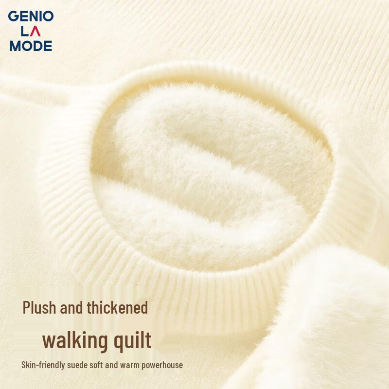 GENIOLAMODE Men's Winter Crew Neck Thermal Knit Sweater