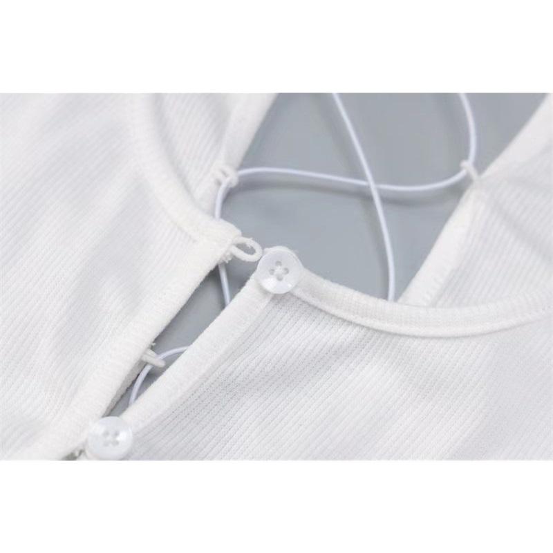 Tooxika Новый весенне-летний комплект с длинными рукавами, перекрестными бретелями и открытой рубашкой, футболка и короткая юбка