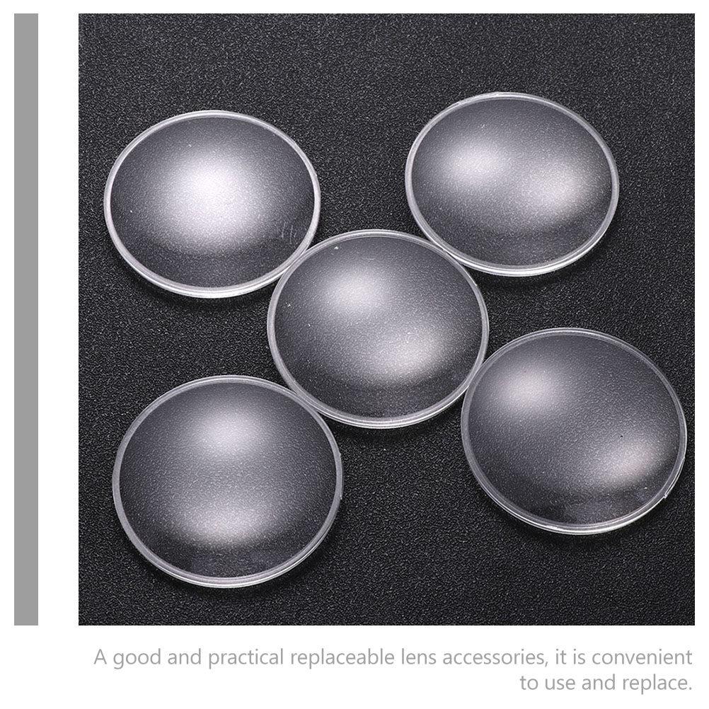 10Pcs Double Convex Lens Clear Round Acrylic Magnification Lens Accessories for Magnifiers Telescopes Magnifier Making Supplies