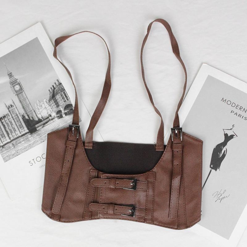 Punk Style Women Belt PU Elastic Corset Belt Fashion Wide Waist Belt Ladies Clothing Female