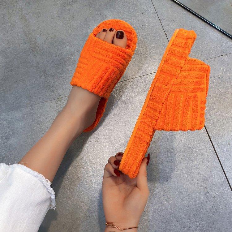 Женские домашние тапочки из искусственного меха, модная обувь, женские слипоны на плоской подошве, женские шлепанцы, меховые тапочки