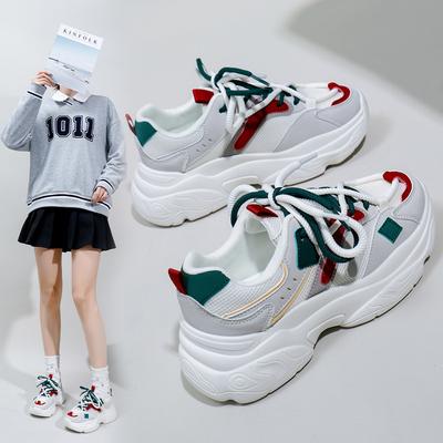 INS корейский стиль сетчатая поверхность низкие туфли для папы женские весенние новые дышащие студенческие спортивные туфли для отдыха, увеличивающие рост K5015