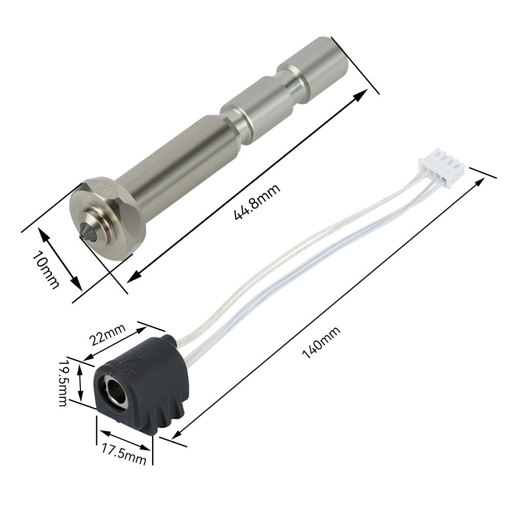 For Anycubic Kobra 3 Max Nozzle Hotend Kobra 3 Max Combo Quick Swap Nozzle Hardened Steel 0.4 0.6 0.8 Kobra 3 Max Accessories