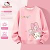 Melody Clothes Детская одежда Свитшот для девочек 2025 Новый Осенне-Зимний Флис Розовый Топ Детская Базовая рубашка с длинным рукавом