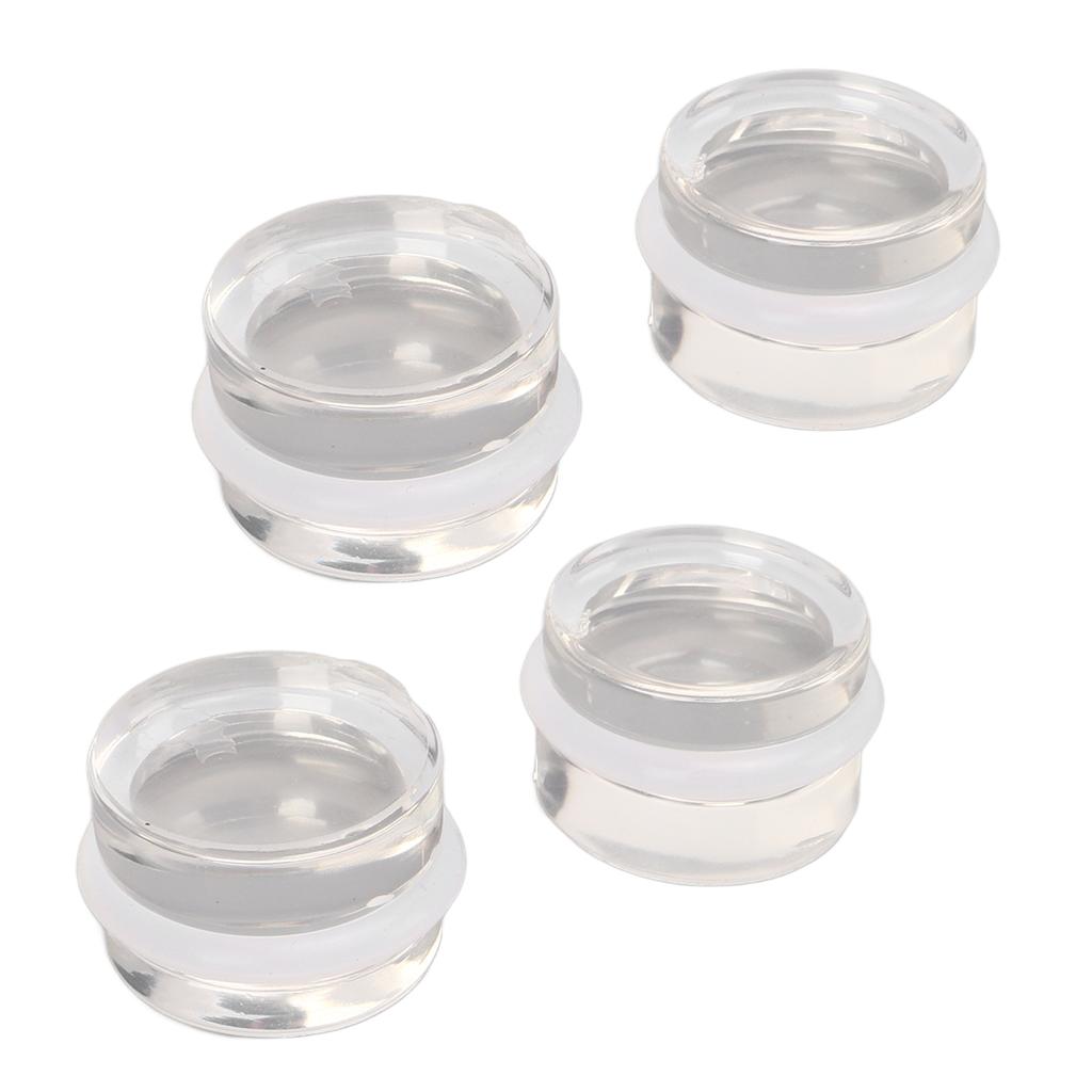 4 шт. Дверной стопор пластиковый акриловый прозрачный круглый не сверлящийся для гостиной ванной комнаты