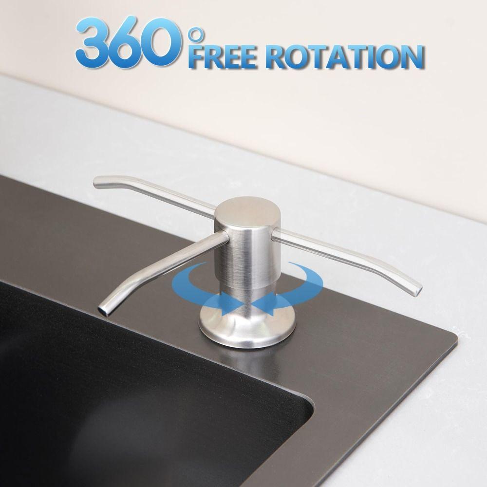 Hand Press Head Sink Soap Dispenser Built-in Design Liquid Soap Dispenser Kitchen Use