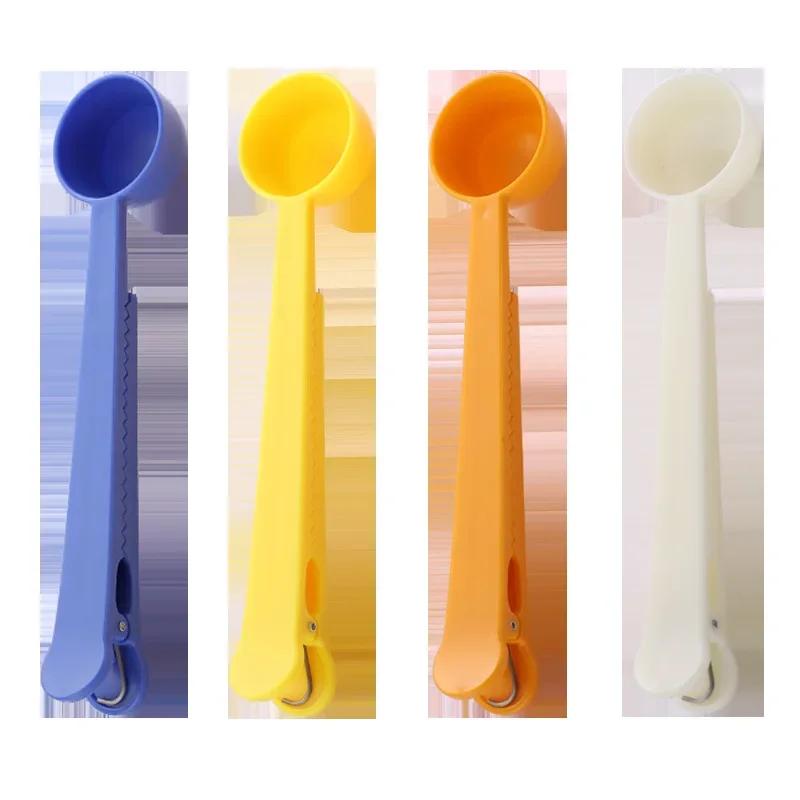 Два в одном ABS пластиковый зажим для кофейной ложки Кухонные золотые аксессуары Приемник Кафе Экспрессо Кучарилла Украшения