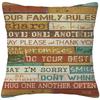 Home Decor Inspiring Family and Cabin Rule Pillow Covers Pattern Cushion Cover Suitable for Sofa Bedroom Car Pillow Cover