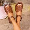 Ladies Shoes On Sale 2025 Open Toe Women's Sandals Summer Beach Sandals Women Elastic Band Flat with Plus Size Shoes Female