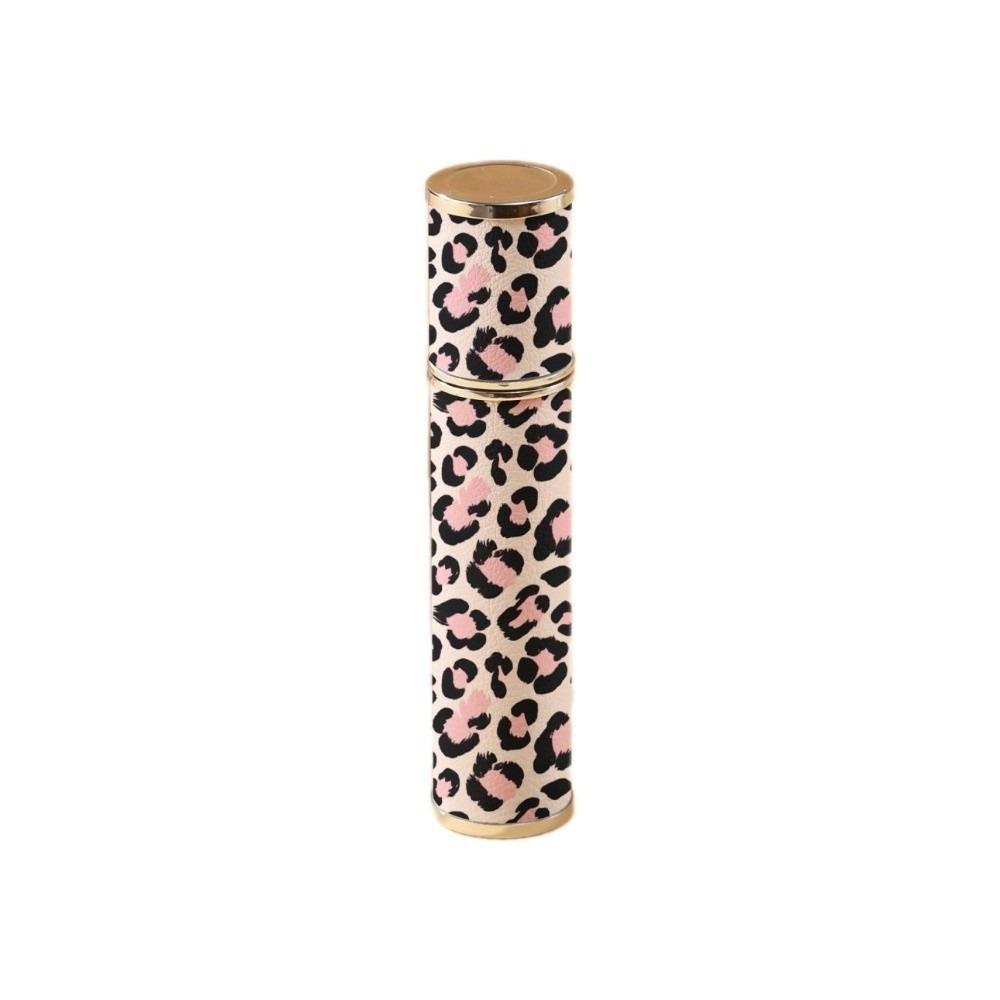 Reusable Leopard Print Leather Spray Bottle Portable Cosmetic Container 10ml Perfume Bottle Makeup