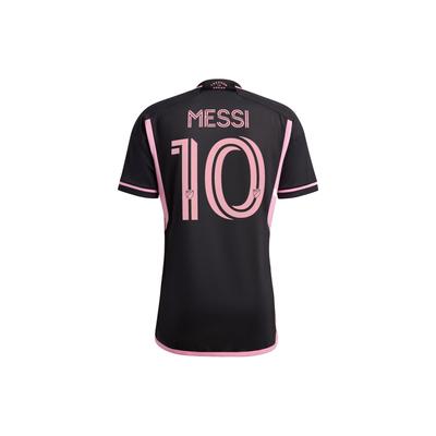adidas Интер Майами CF Лионель Месси 23/24 выездной аутентичный трикотаж черного цвета для мужчин уличная одежда JE9700