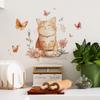 Chubby Orange Cat Butterfly Kitchen Restaurant Home Wall Background Landscaping Decorative Wall Stickers
