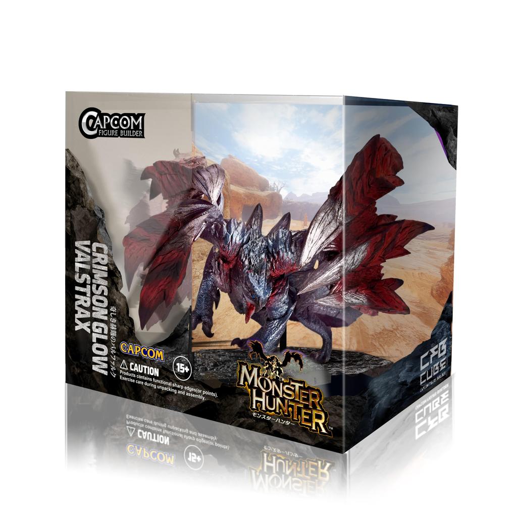 CAPCOM FIGURE BUILDER CUBE MONSTER HUNTER: Strange and Brilliant Valfalk, Approximately 102mm High X 133mm Wide X 123mm Deep, Made of PVC and ABS