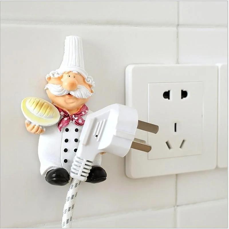Chef Designed New Hooks Power Plug Brackets Storage Racks Sockets Wall-mounted Adhesive Kitchen Accessories