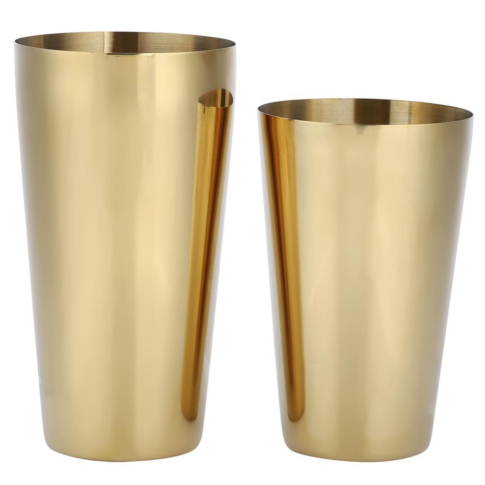 2 piece Simple Design Cocktail Shaker Set 304 Stainless Steel Stainless Steel Shaker Mixing Drinks