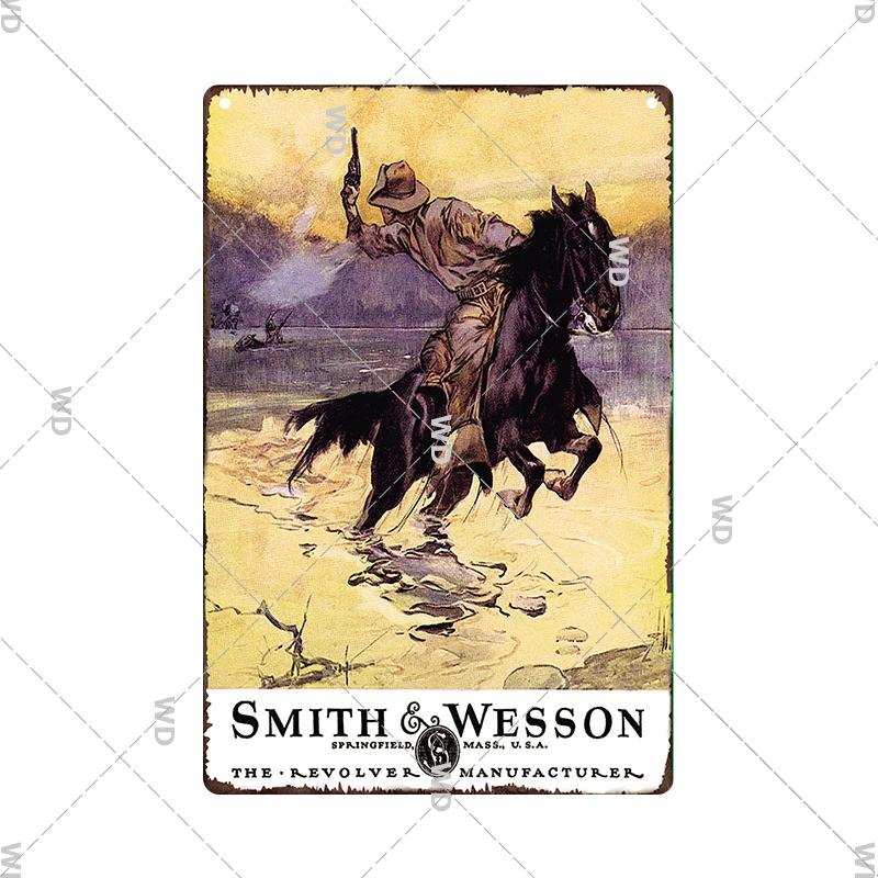 Pistola Co2 Arma Metal Brand Colt Gun Poster Vintage Metal Tin Sign Retro Plaque Plate for Garage Man Cave Tools Wall Decor