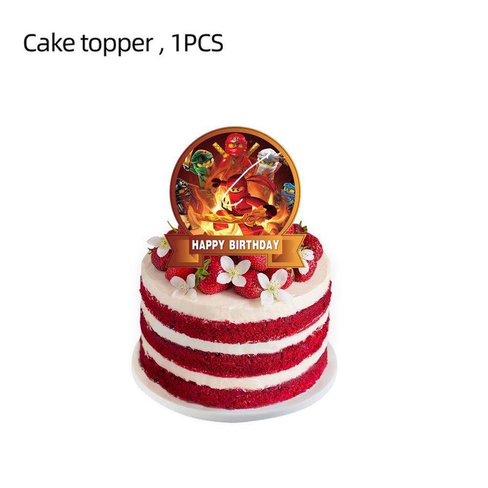 Набор тарелок и стаканов для детской вечеринки в стиле Ниндзяго