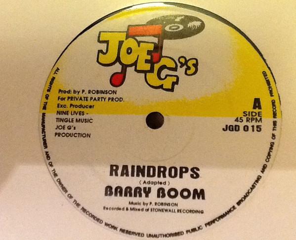 12-дюймовая пластинка BARRY BOOM Raindrops What Goes Around Comes JGD015 Joe Gs 1991 UK Регги Ска Даб Б/У