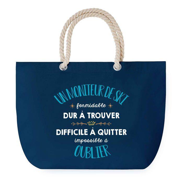 Sac de plage - PLANETEE - Personnalisé - Anse corde - Grand format - Coton (Fabriqué en France)