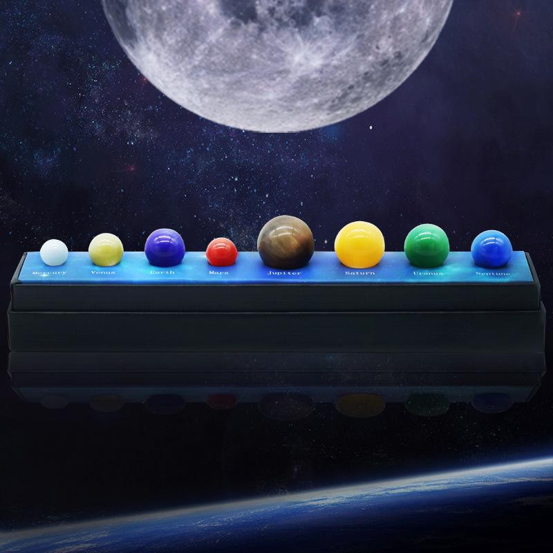 2079 Cat's Eye Stone Solar System Galaxy Ornament for Educational Science