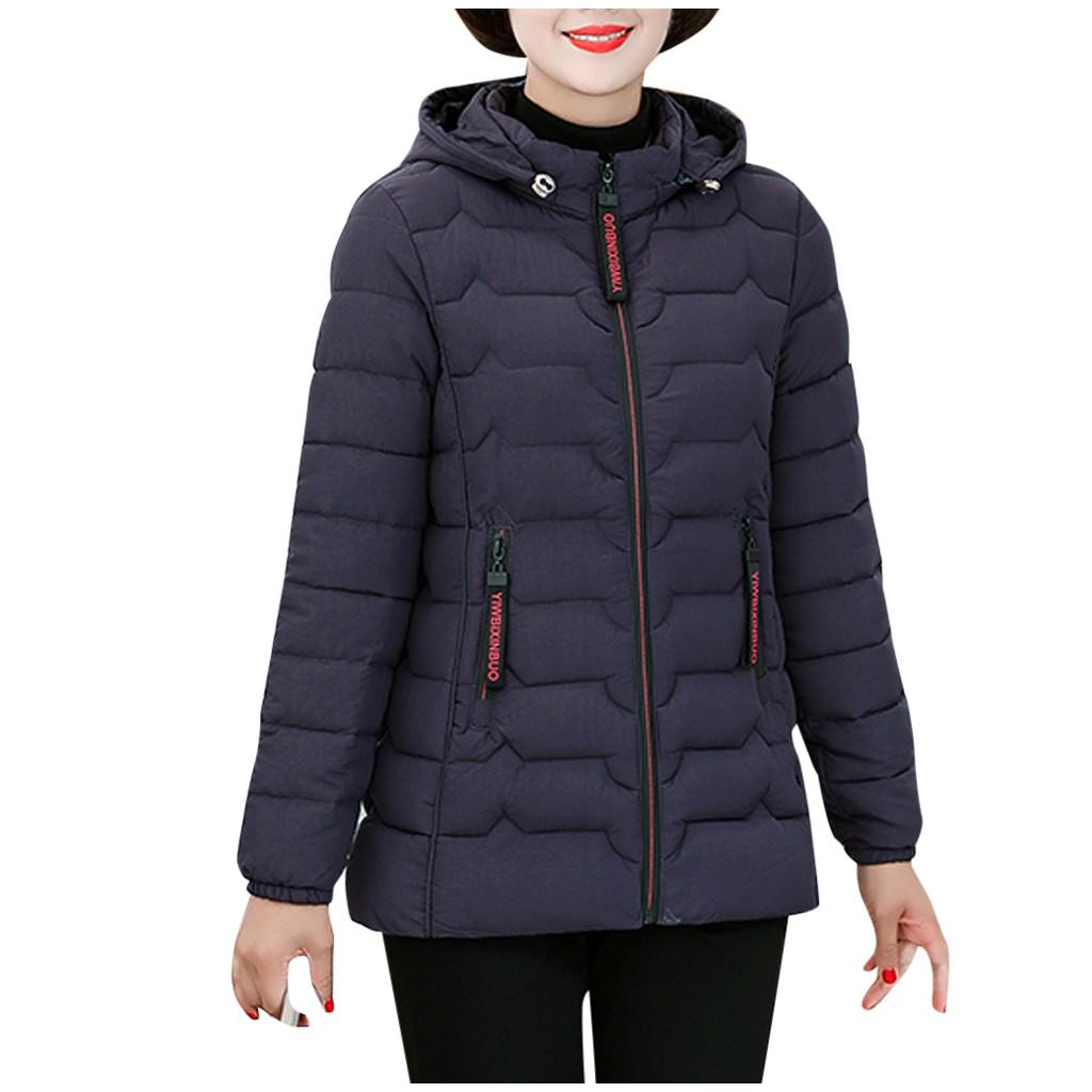 Winter Women Solid Print Pocket Hooded Button CardiganKnit Long Sleeve Long Coat