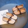 Girls' Soft Sole Casual Bean Shoes 2024 Spring&Autumn New Flats Children's Sweet Princess Fashion Shoes for Party Wedding Show
