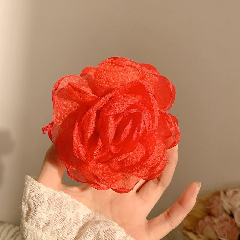 Зажим для волос Caro Floral Fabric Rose - Аксессуар для пучка в европейском и американском стиле