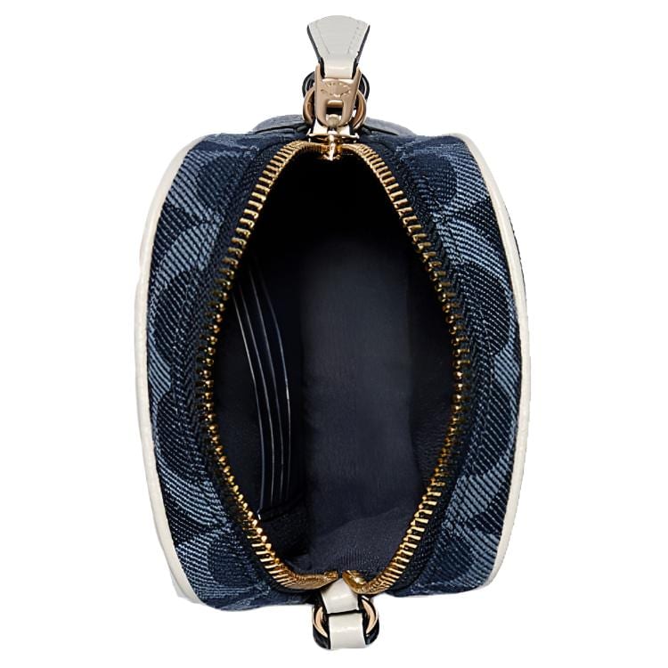 COACH N/S Canvas Crossbody Bags Small Women's Monogram Denim Blue C2943-IMDEI