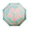 Складной зонт Hokusai Graphic для женщин и 95 см, текстильный узор с колокольчиками на светло-голубом мужчине, [Японский трехскладной зонт, углы]