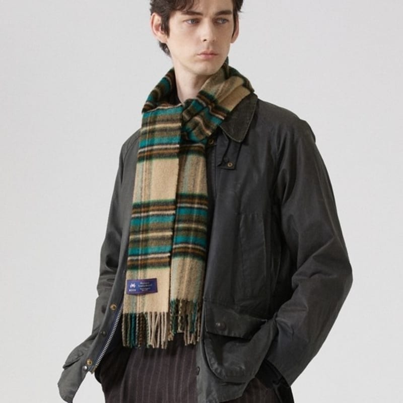 ABRAHAM MOON Шарф из мериносовой шерсти 25 см - Gresington Moss