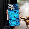 Синяя бабочка Эстетика Ударопрочный чехол для телефона для iPhone 17 Air 16 16E 15 Pro Max 14 Plus 13 Mini 12 Задняя крышка Анти-падение Fund