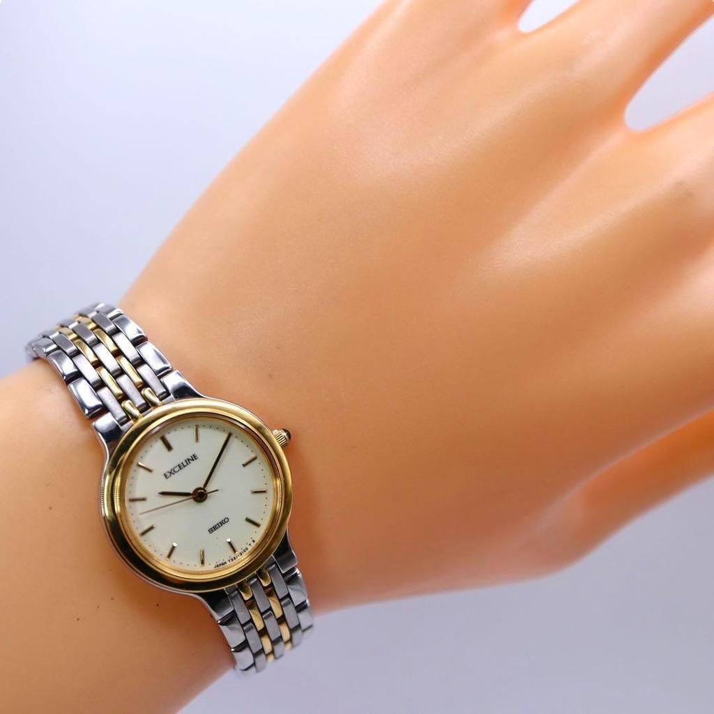 [Б/У] SEIKO Exceline Серебряные Круглые Женские Часы 1183