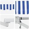Electric Retractable Awning Blue and White 3.5 x 2 m