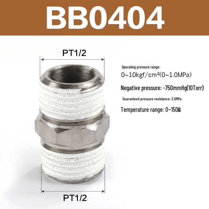 Пневматический резьбовой прямой фитинг серии BU/BB
