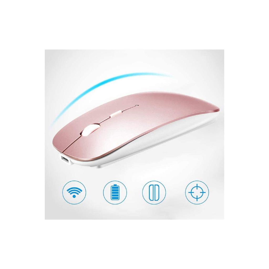 Новый стильный дизайн, перезаряжаемая бесшумная мышь для компьютера и ноутбука, беспроводная Bluetooth-мышь