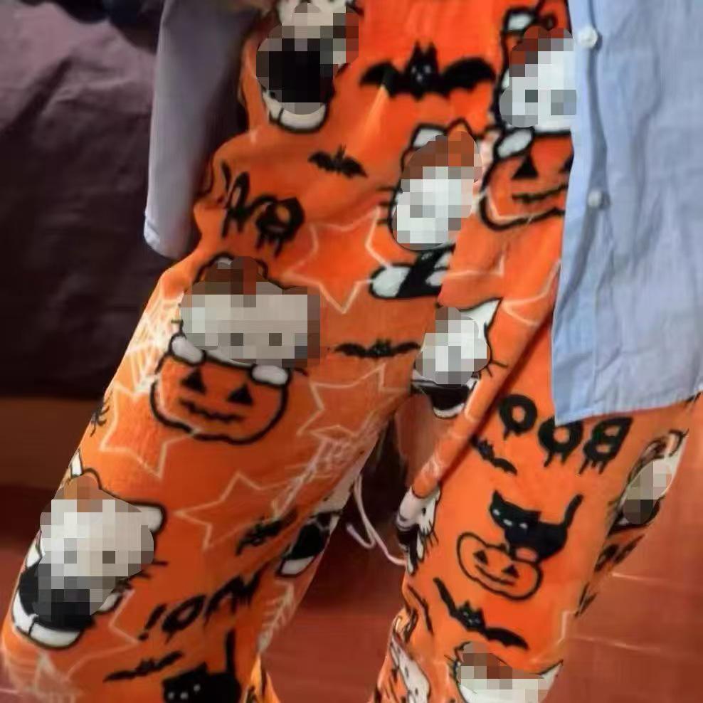 Вельветовые фланелевые рождественские пижамные штаны для дома и улицы