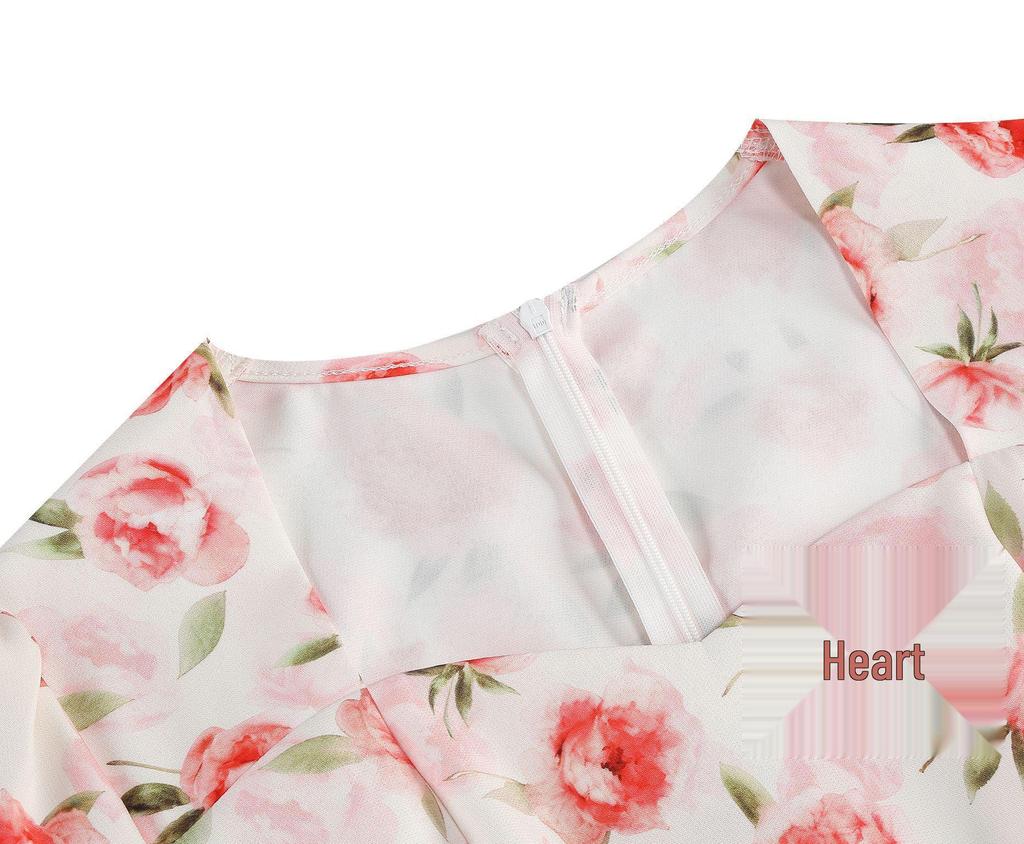 Винтажное платье в стиле Хепберн с квадратным вырезом для лета