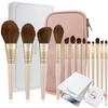Frepice Makeup Brushes Powder Blush Makeup Brush Gem (13-Piece Set) - Brush, Brush, Pouch, Cosmetic/Salmon