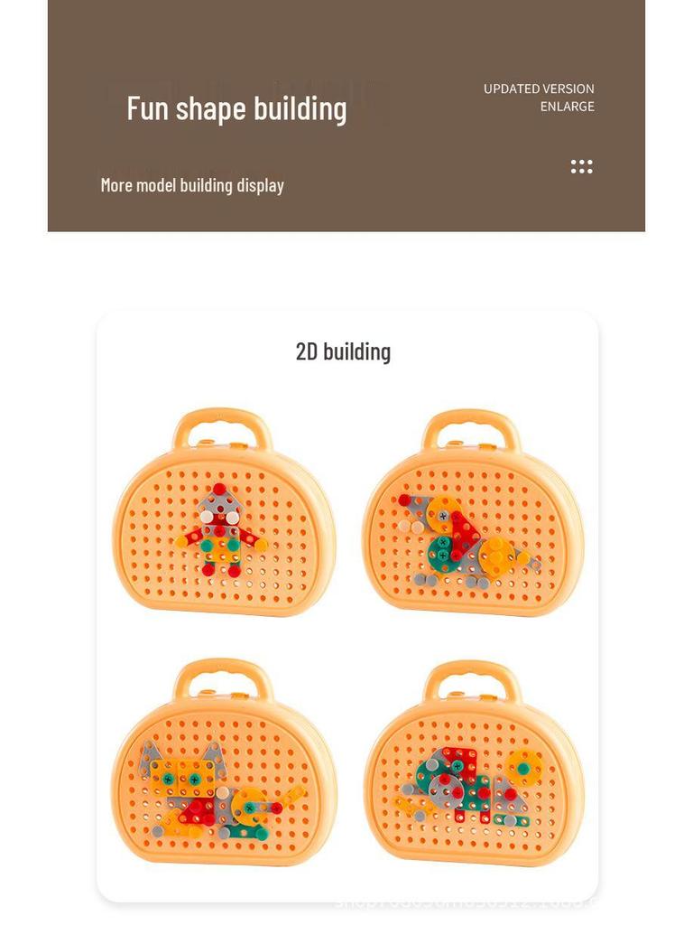 Детский набор инструментов с электрической дрелью для сборки и разборки своими руками