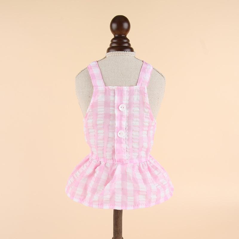 Подтяжки Большая клетчатая юбка Домашняя кошка Собака Весна Лето Тонкий французский доу корги Тедди Померанский шпиц Медведь Одежда Весна