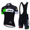 Mens Cycling Jersey Shorts Set Short Sleeve Quick Dry Mountain Bike Riding Outfit Sportswear