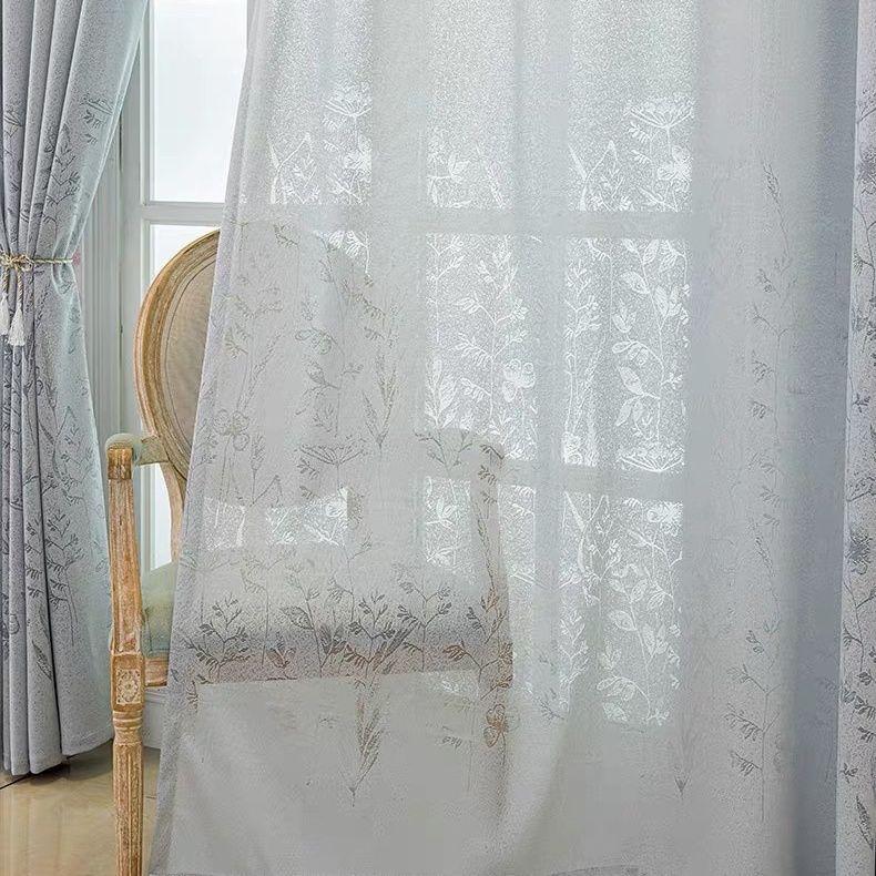 Полузатемняющие шторы, модные, с узором из виноградных листьев, тисненые, европейский, простой, элегантный, романтический, прочный, для декора гостиной