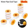 5Rolls New 10M PTFE Thread Tape Thread Joint Elastic Water Pipe Seal Tape Leak-proof White Yellow Plumbing Fitting Plumber Tools